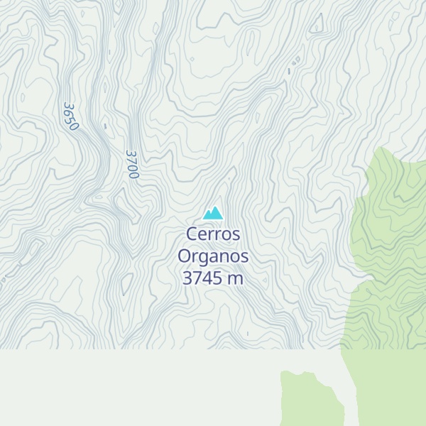Map of Cerros Organos