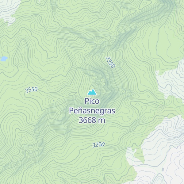 Map of Pico Peñasnegras