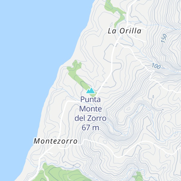 Map of Punta Monte del Zorro