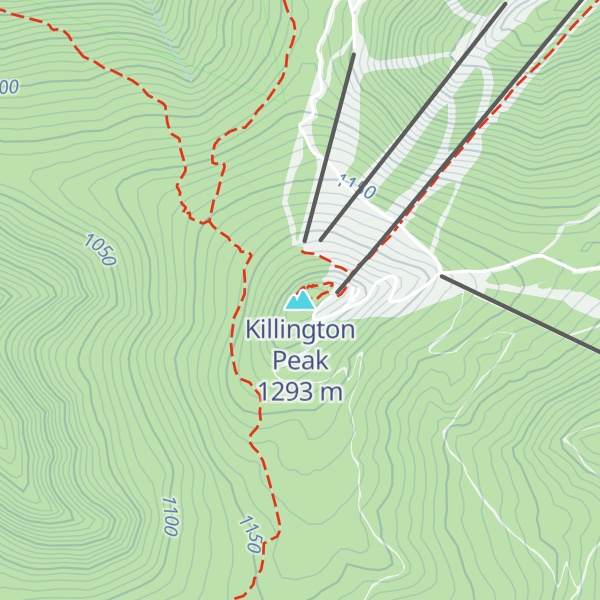 Map of Killington Peak
