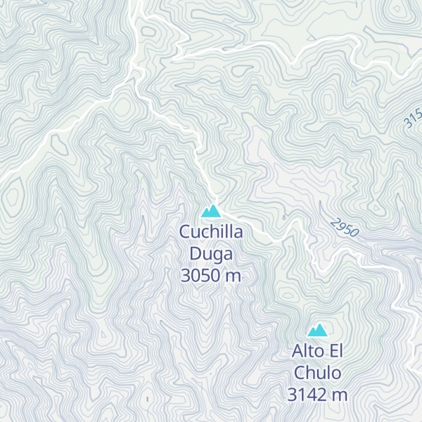 Map of Cuchilla Duga
