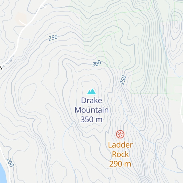Map of Drake Mountain