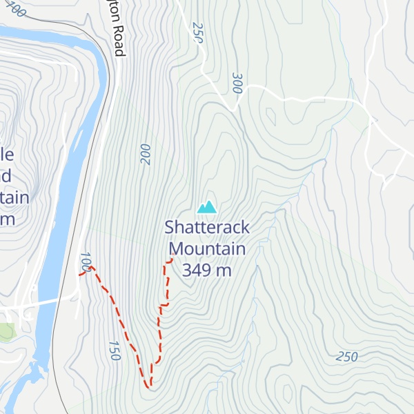 Map of Shatterack Mountain