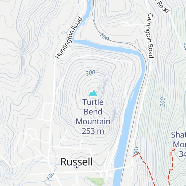 Map of Turtle Bend Mountain