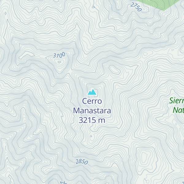 Map of Cerro Manastara