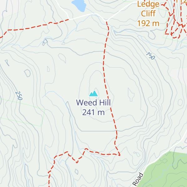 Map of Weed Hill