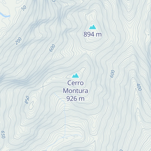 Map of Cerro Montura
