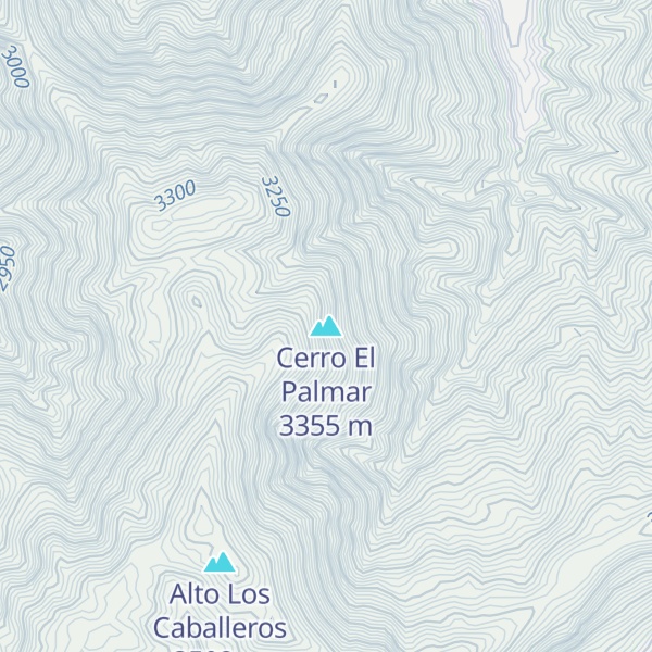 Map of Cerro El Palmar