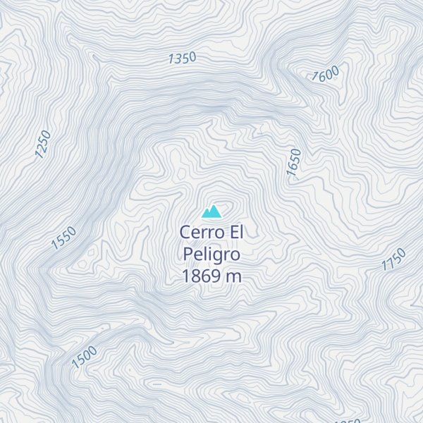 Map of Cerro El Peligro