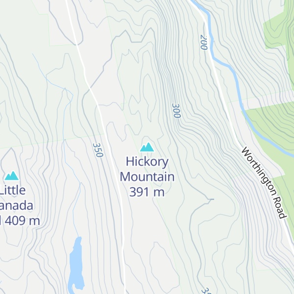Map of Hickory Mountain