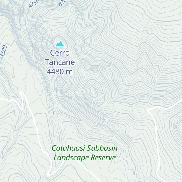 Map of Cerro Quiviucha