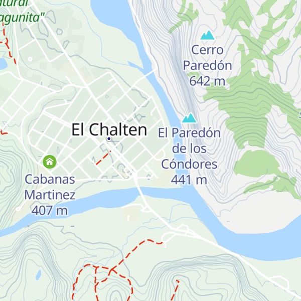 Map of Cabañas Cerro Torre