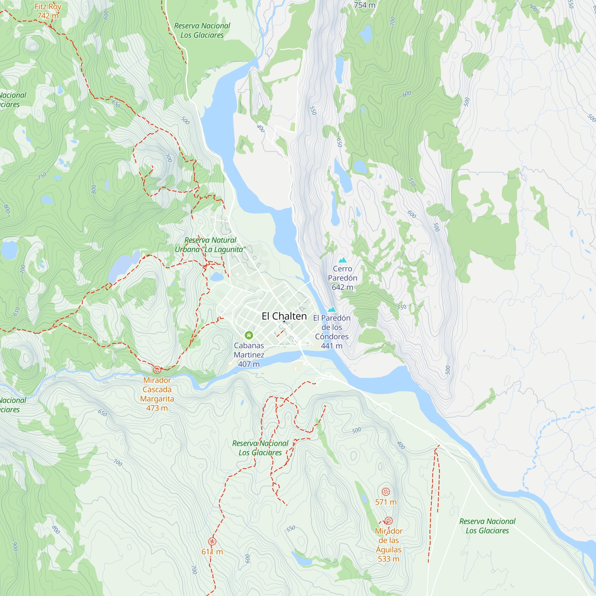 Cabañas Los Milenarios map