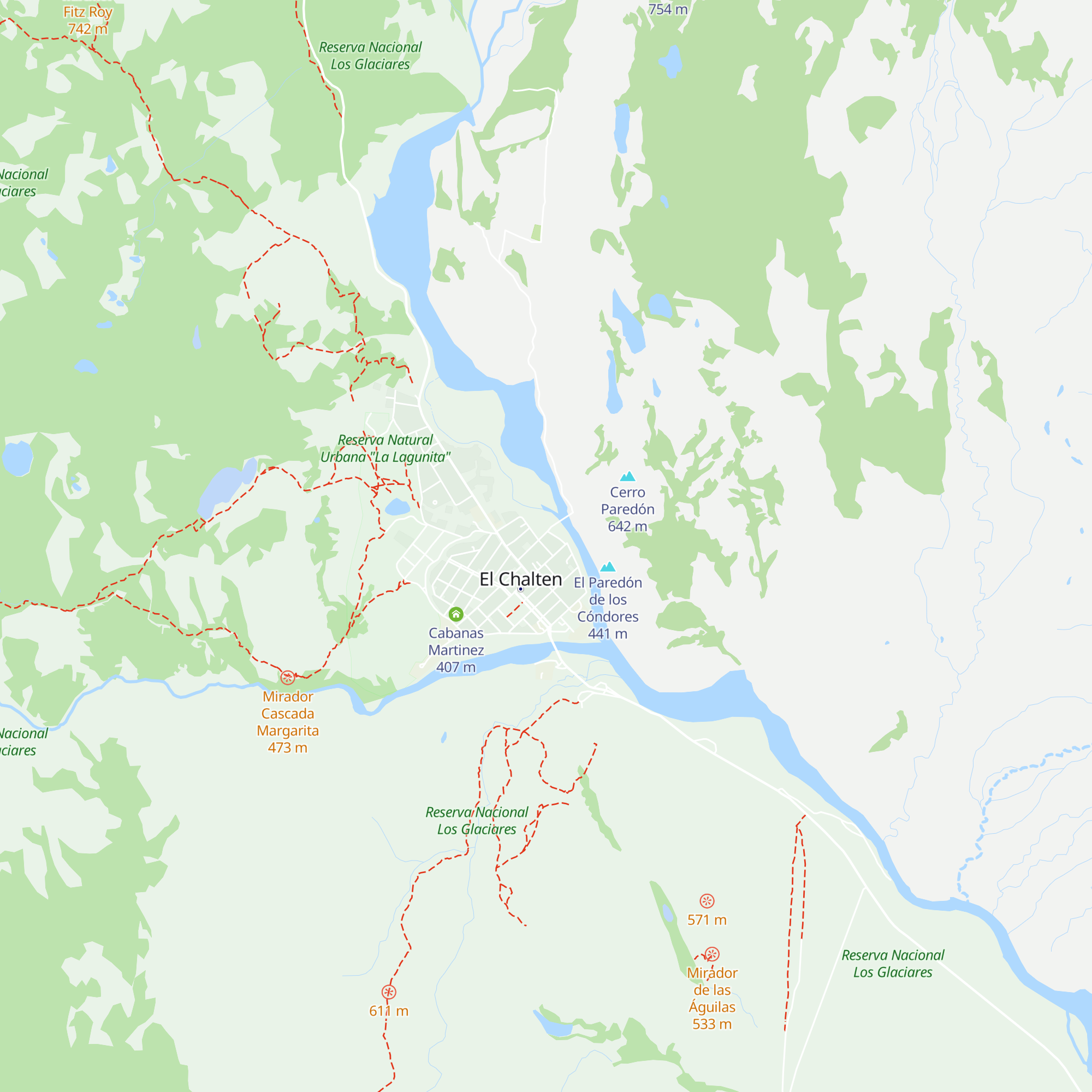Cabañas Los Milenarios map
