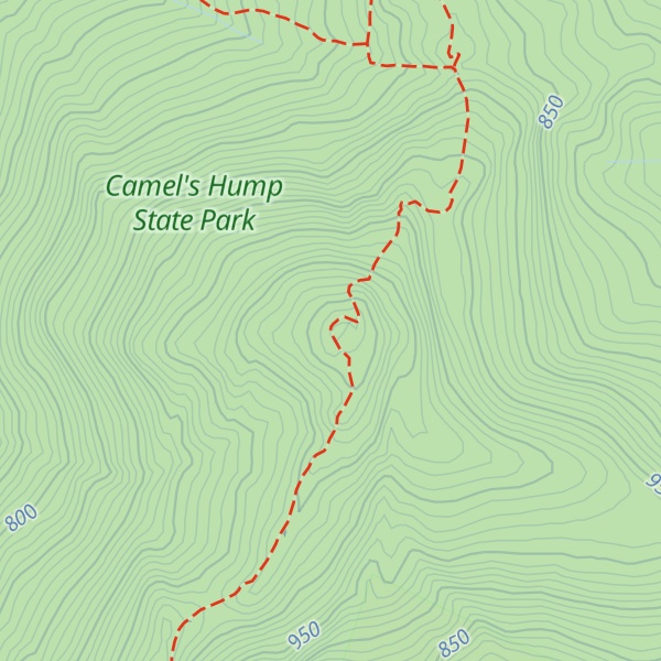 Map of Mount Ethan Allen