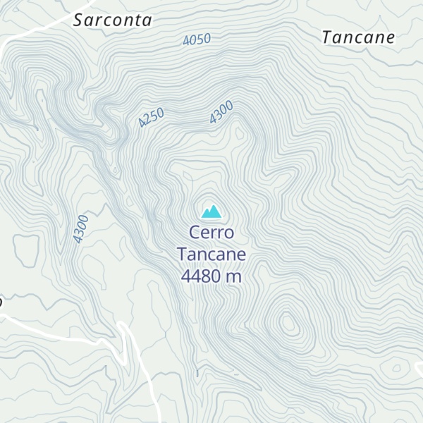 Map of Cerro Tancane