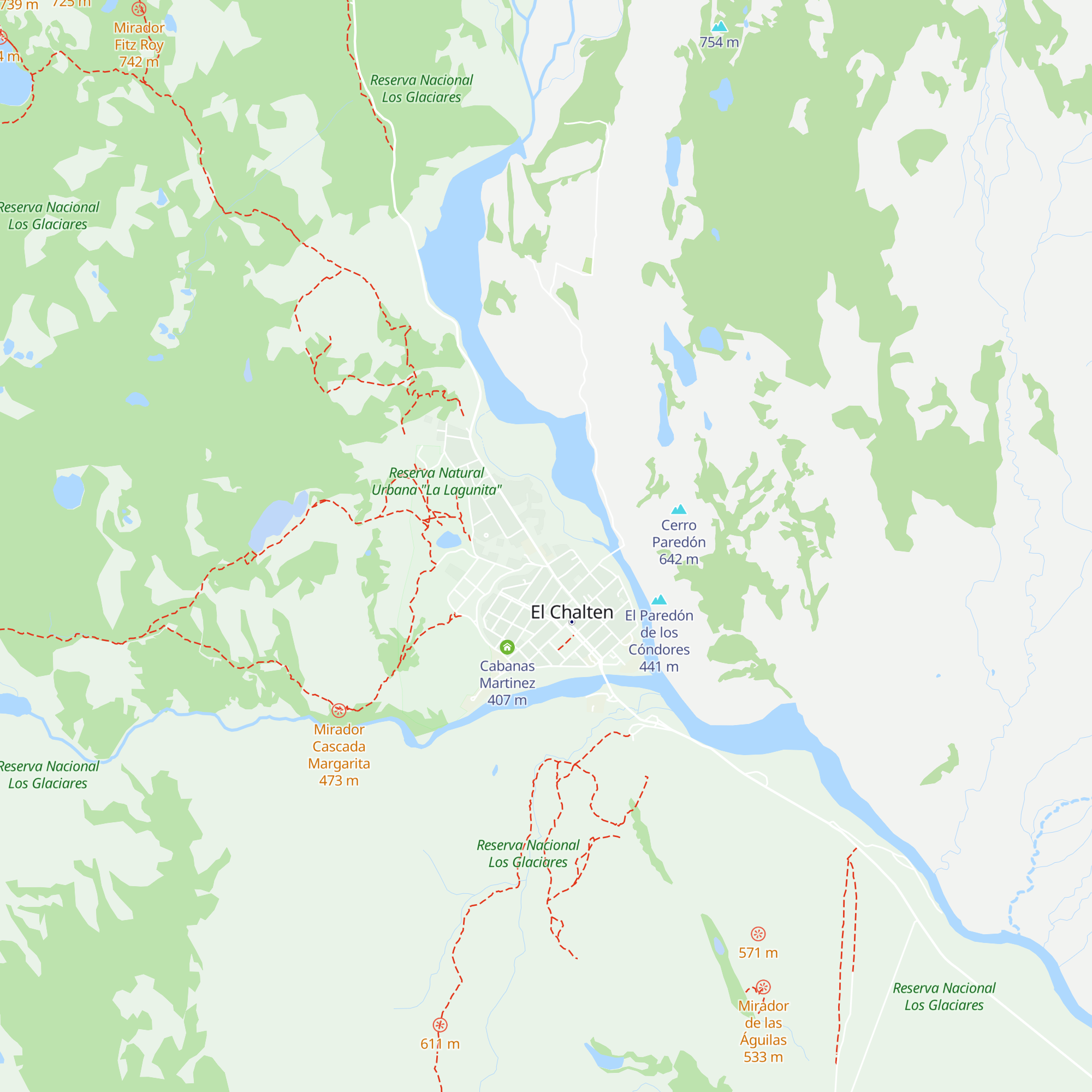 Cabañas Eolia map