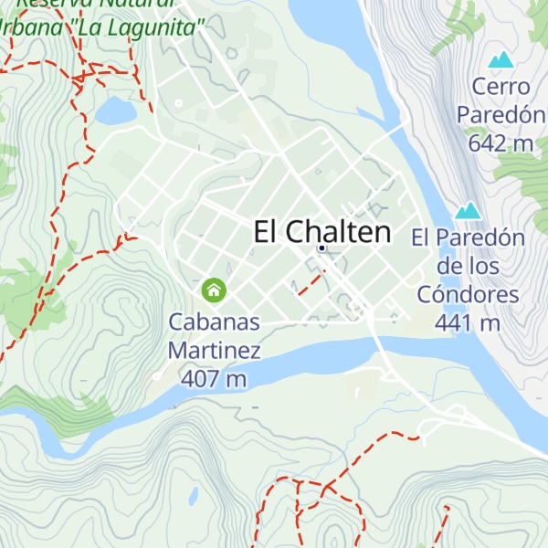 Map of Cabañas Lago del Desierto