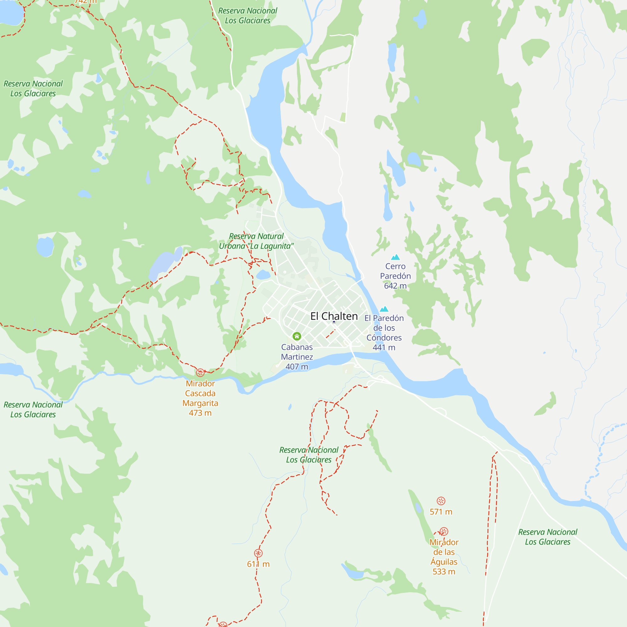 Cabañas Cumbres Nevadas map