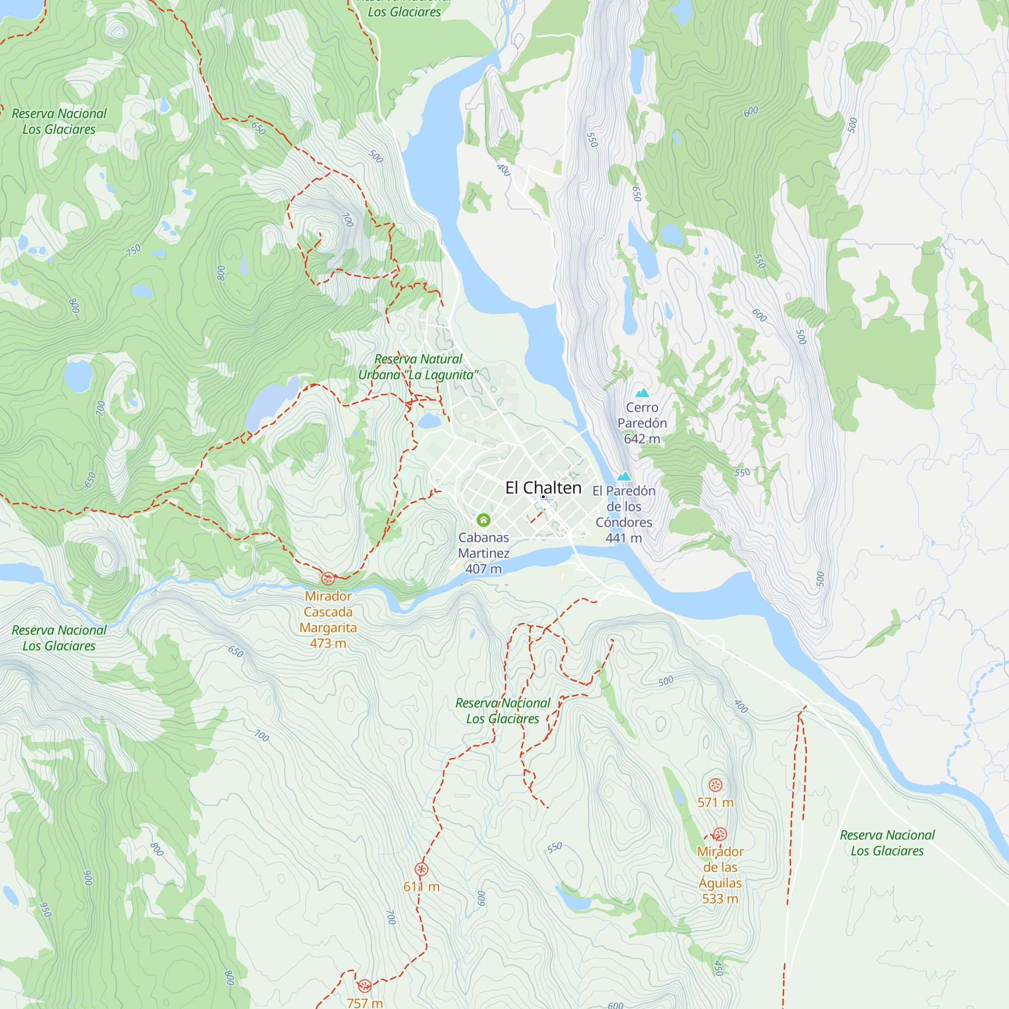 Cabañas Eukel map