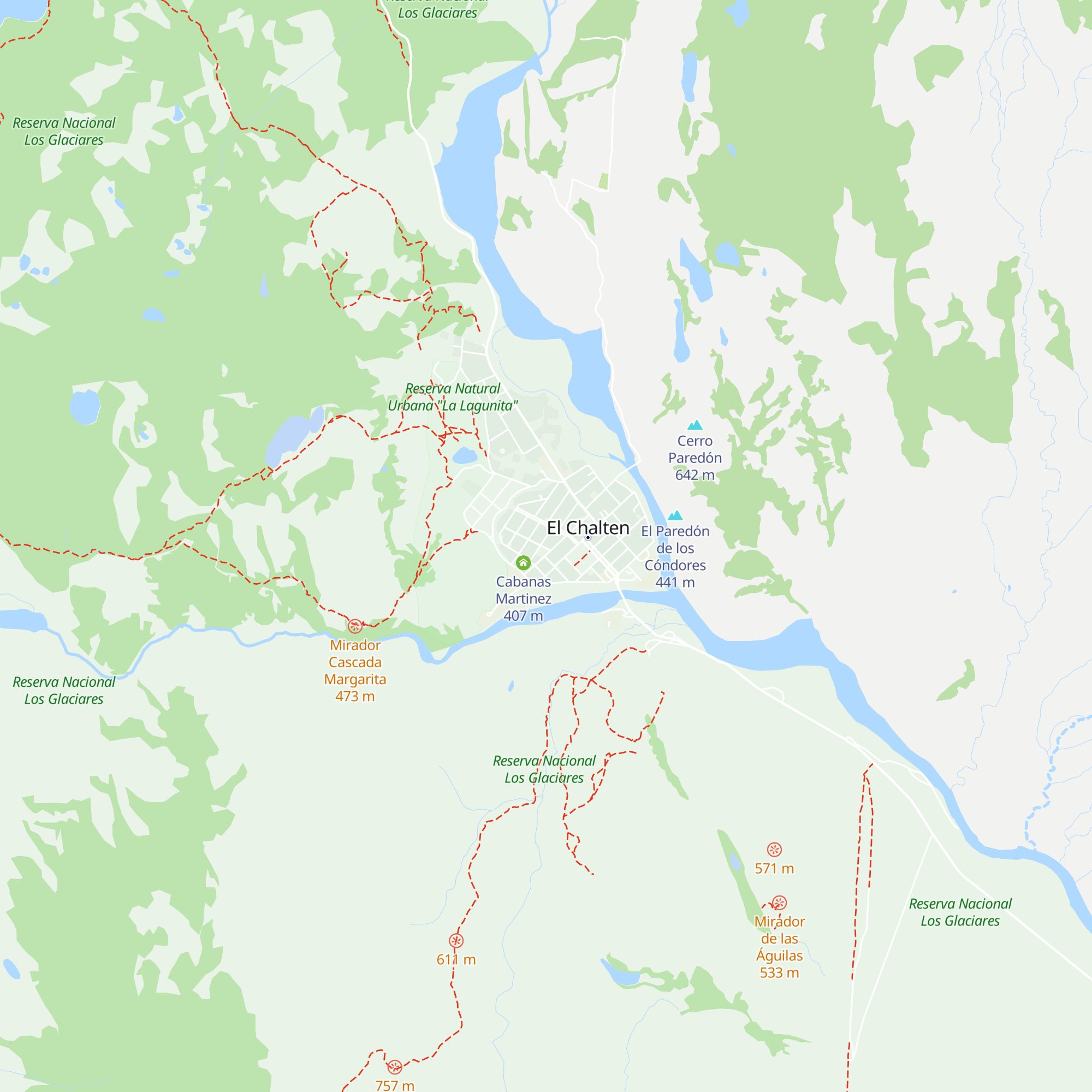Cabañas Eukel map