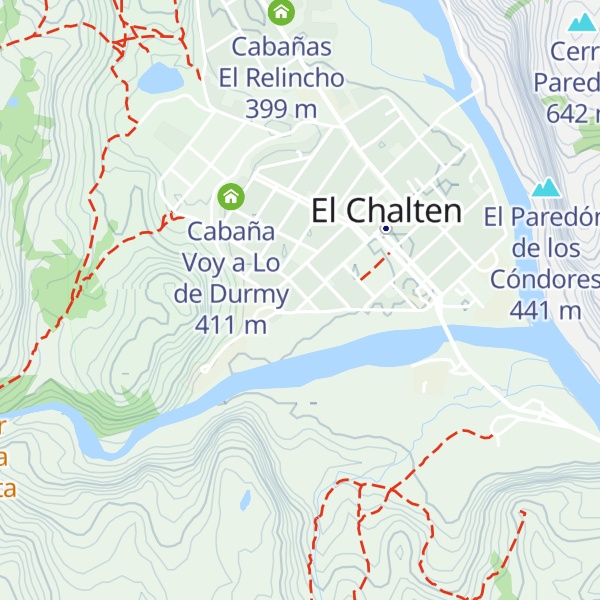 Map of Refugio Chaltén