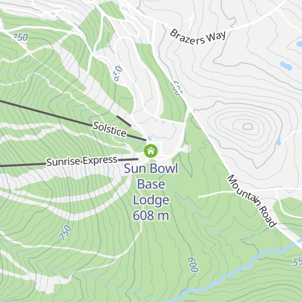 Map of Sun Bowl Base Lodge