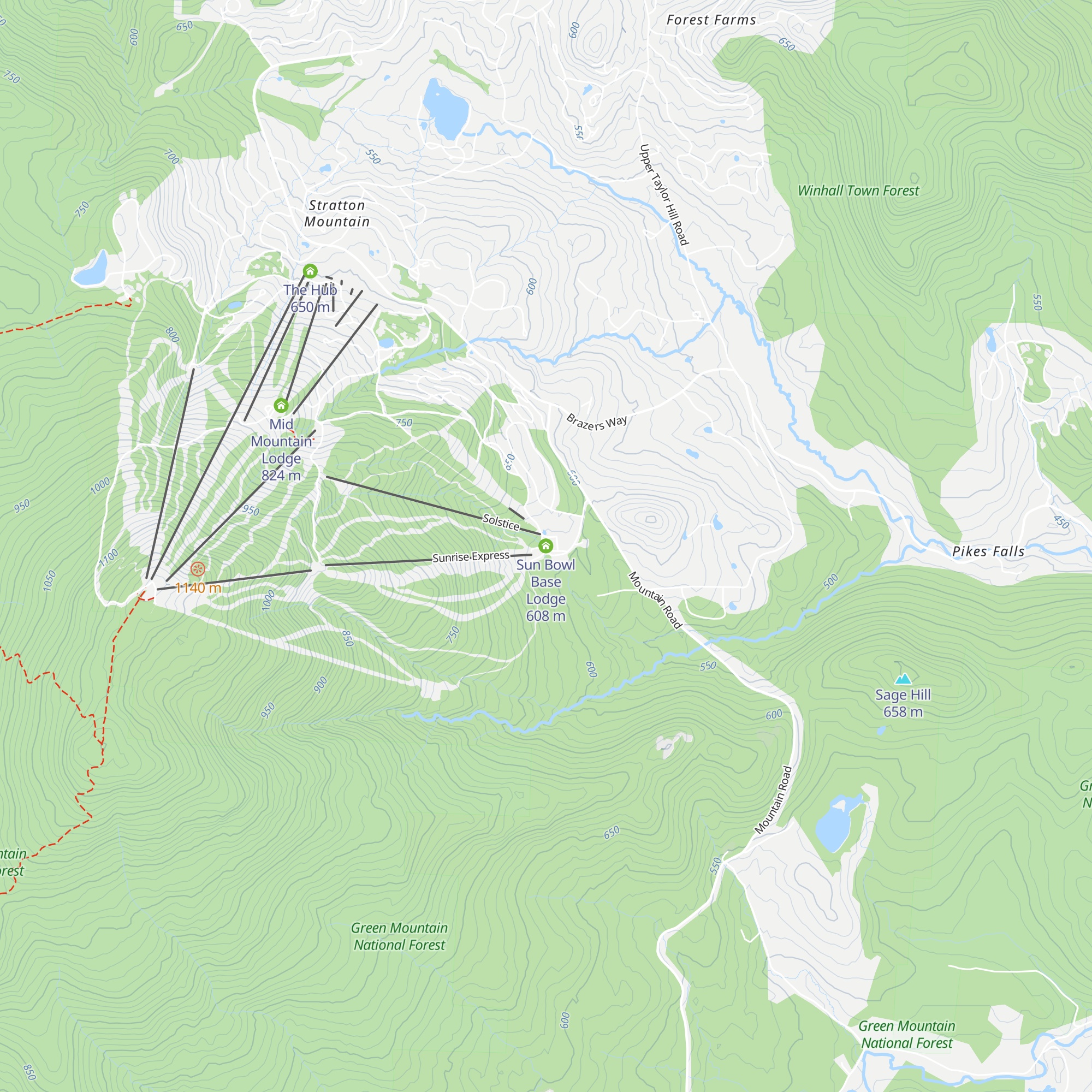 Sun Bowl Base Lodge map