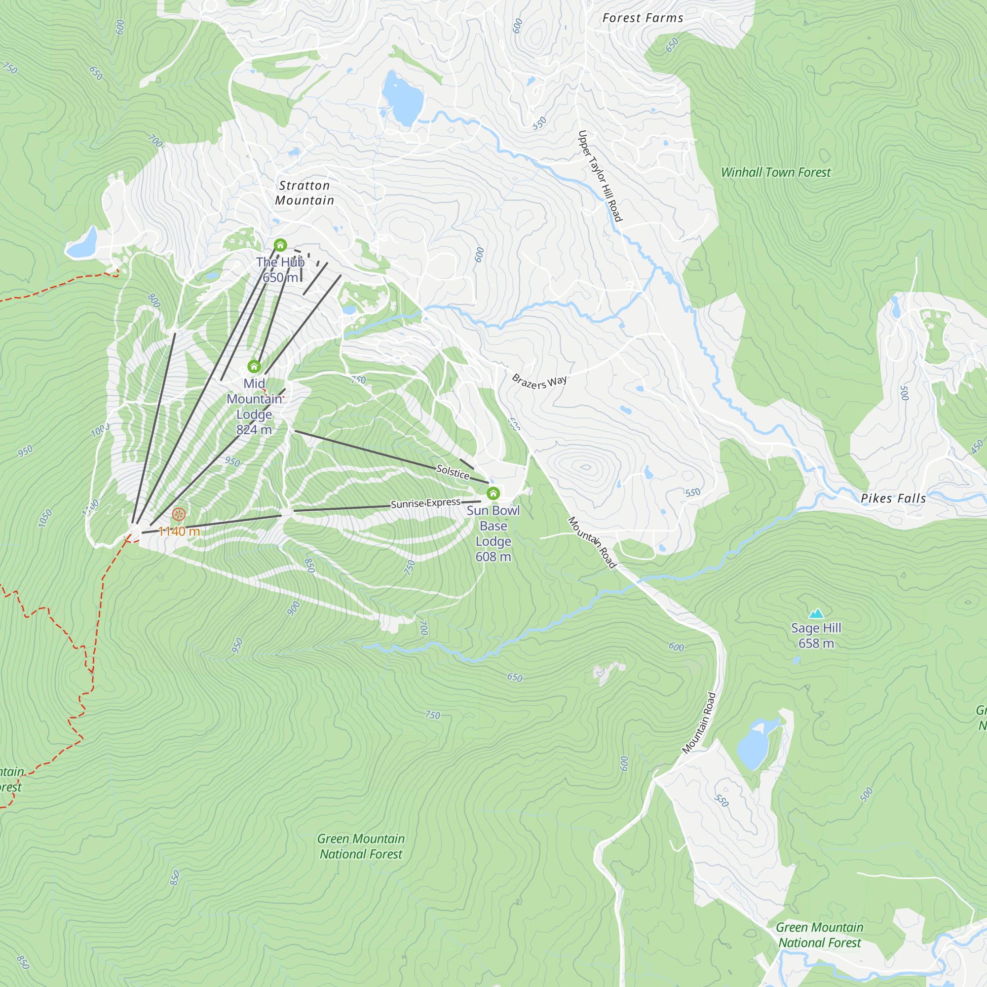 Sun Bowl Base Lodge map
