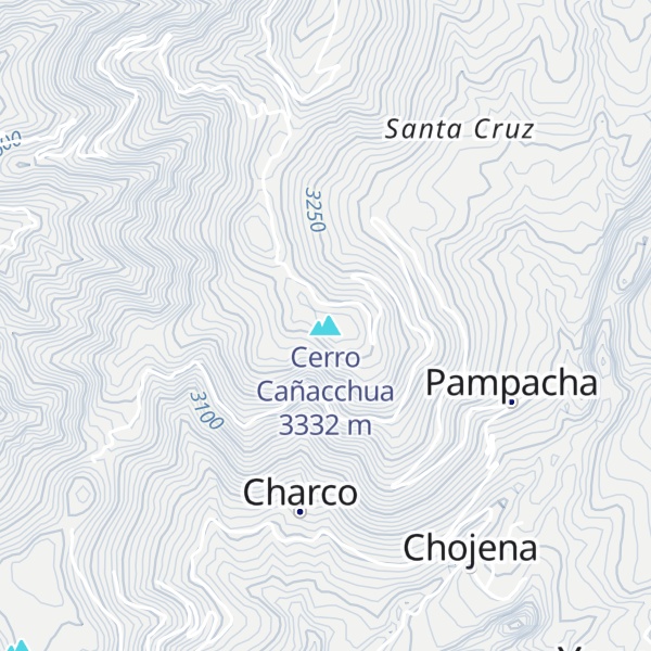 Map of Cerro Cañacchua