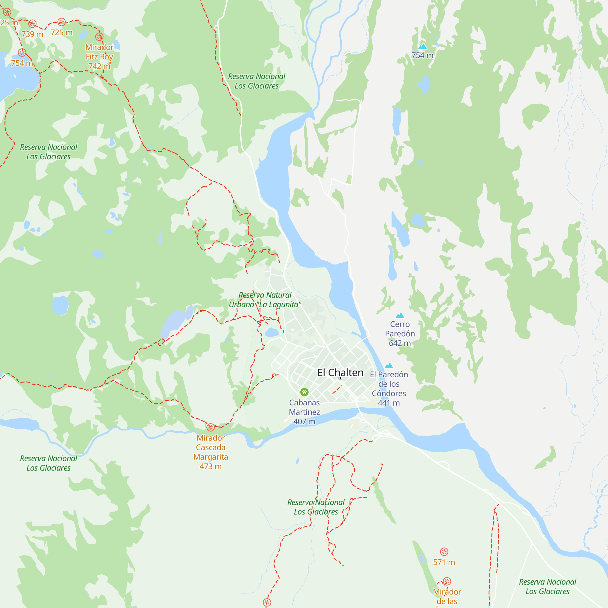 Cabañas Austral map