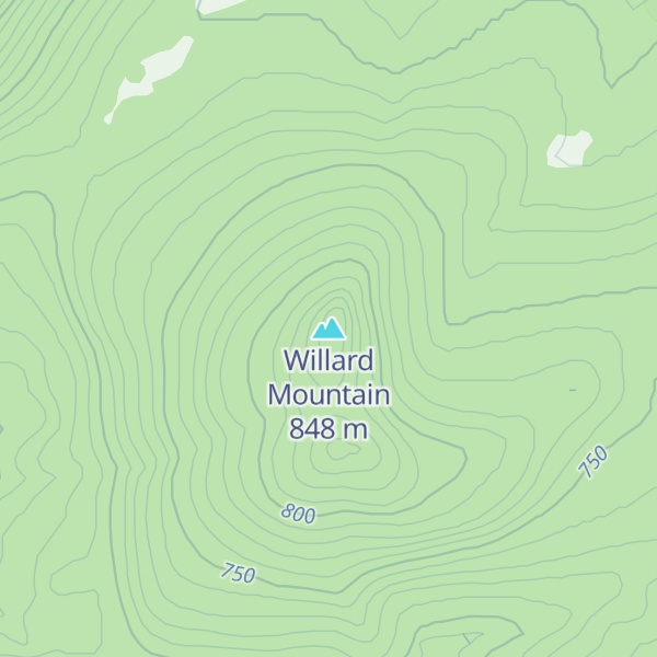 Map of Willard Mountain