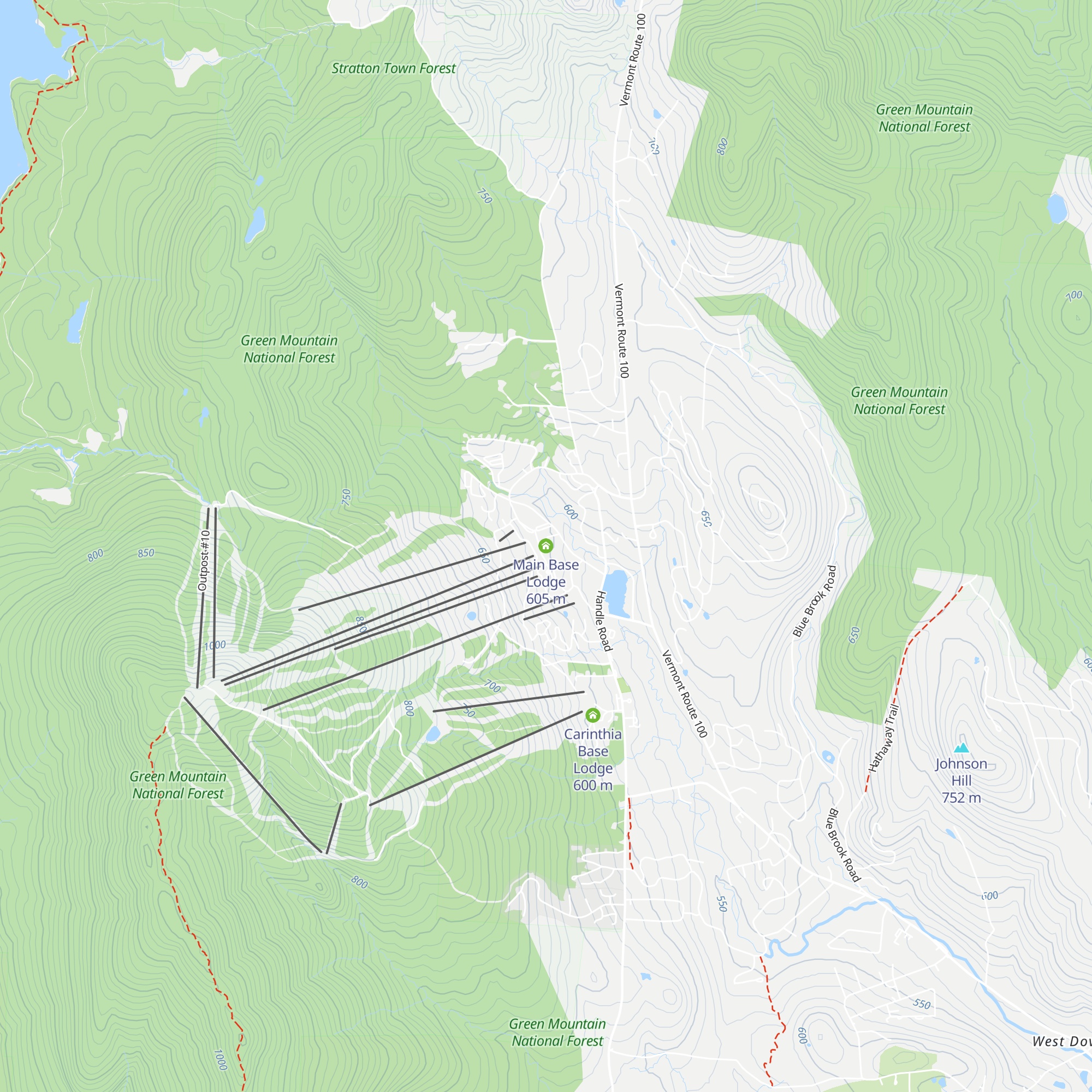 Main Base Lodge map