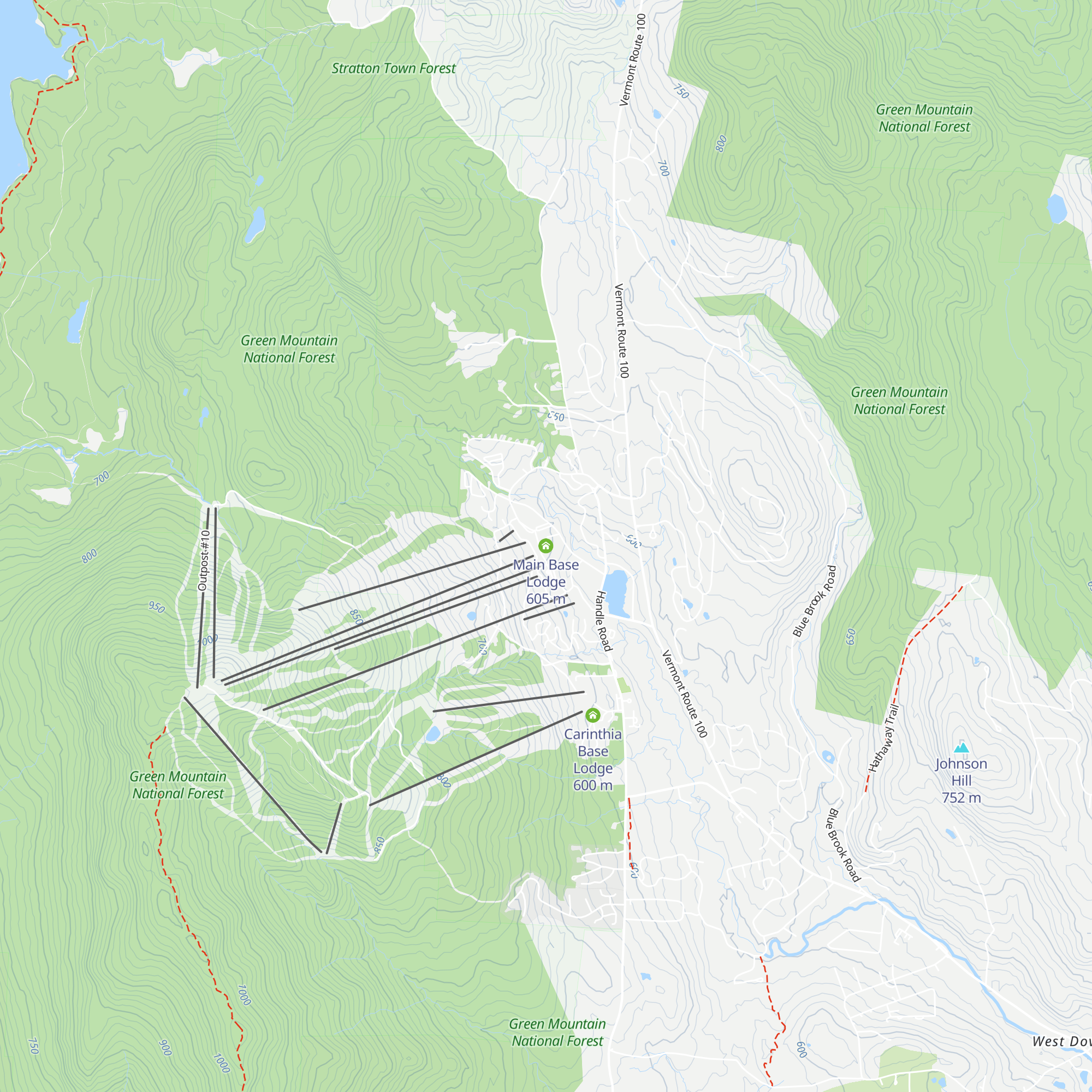 Main Base Lodge map