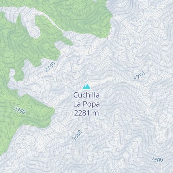 Map of Cuchilla La Popa
