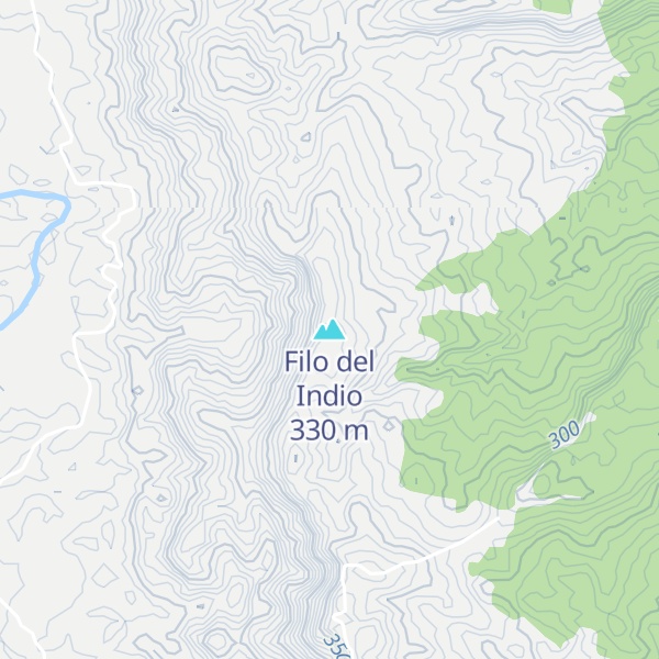 Map of Filo del Indio