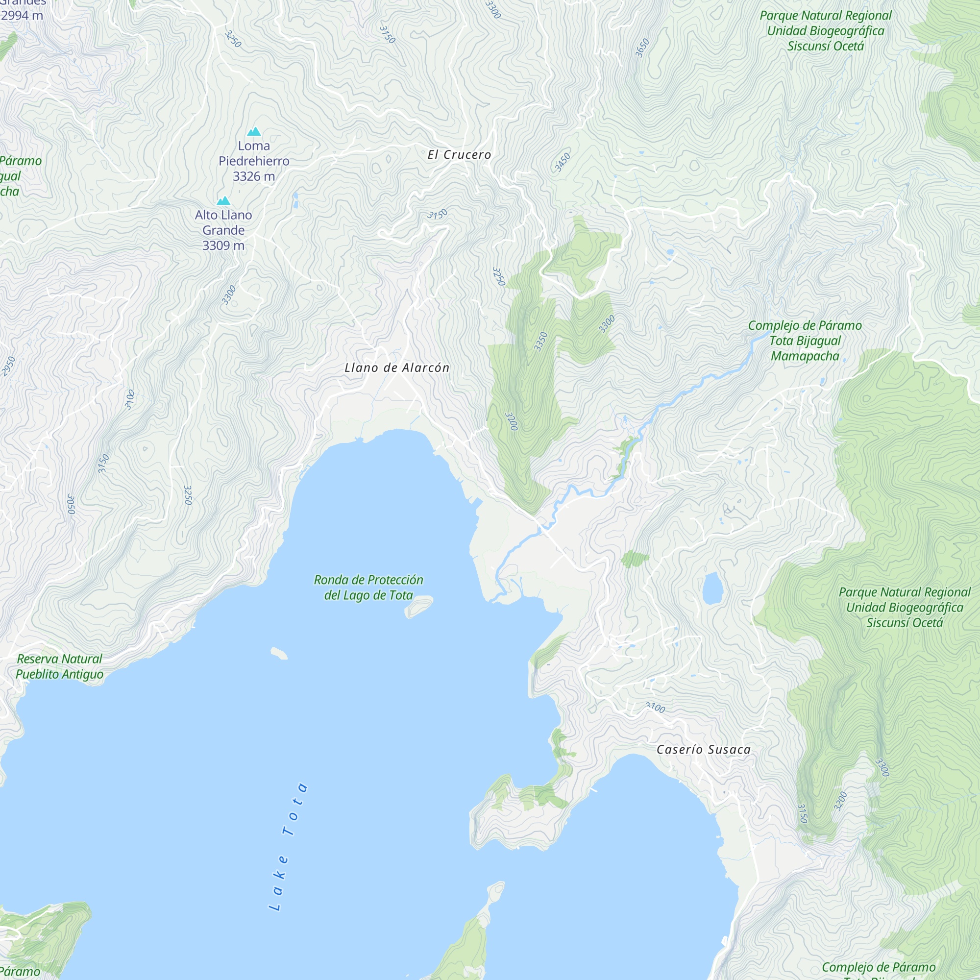 Refugio Rancho Tota map