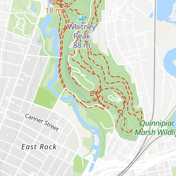 Map of East Rock