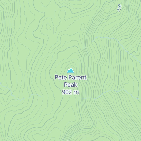Map of Pete Parent Peak