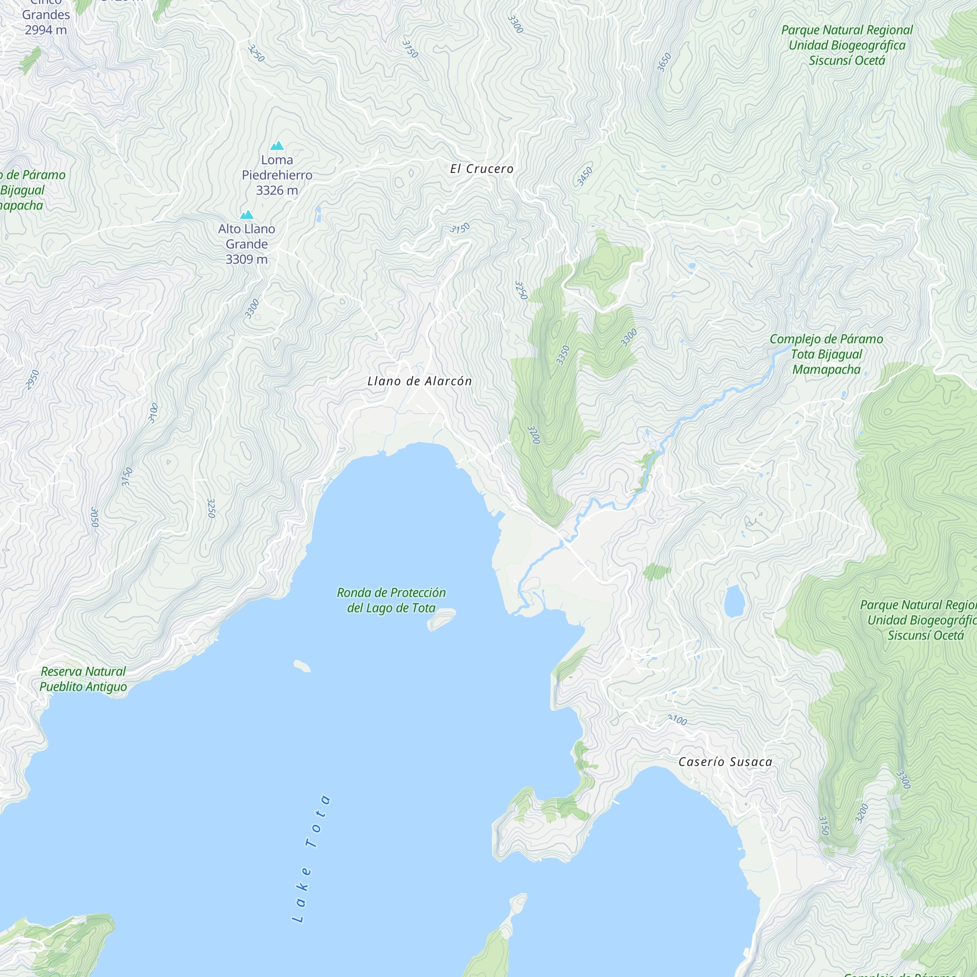 Cabaña Tota Pulchra map