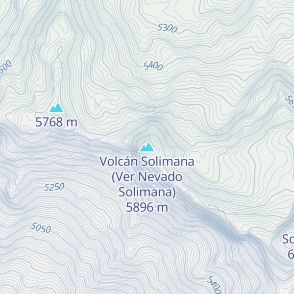 Map of Volcán Solimana (Ver Nevado Solimana)