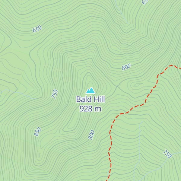 Map of Bald Hill