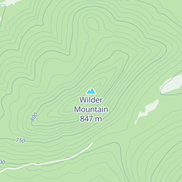 Map of Wilder Mountain