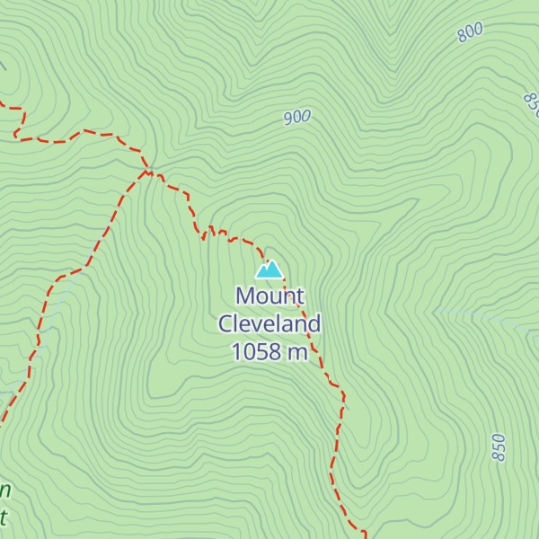 Map of Mount Cleveland