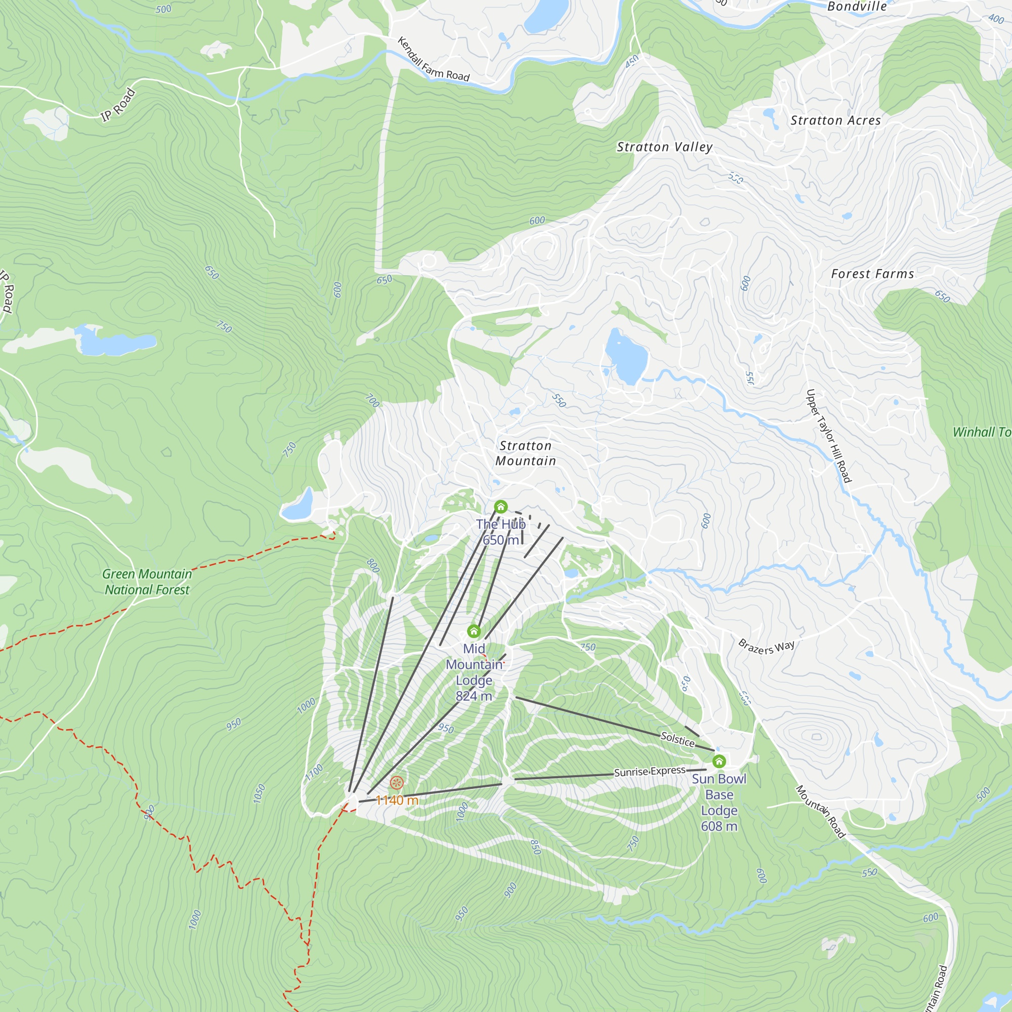Main Base Lodge map