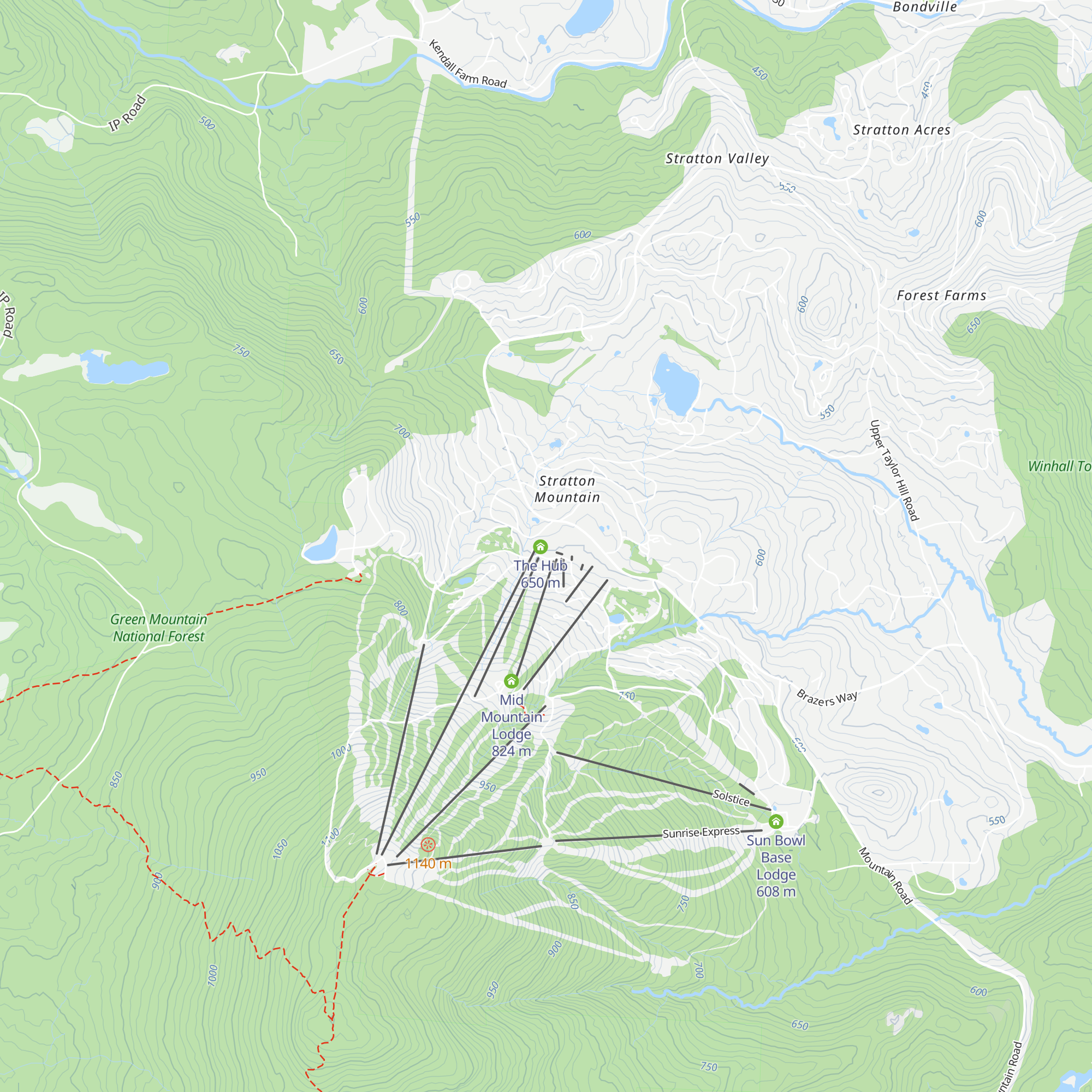 Main Base Lodge map