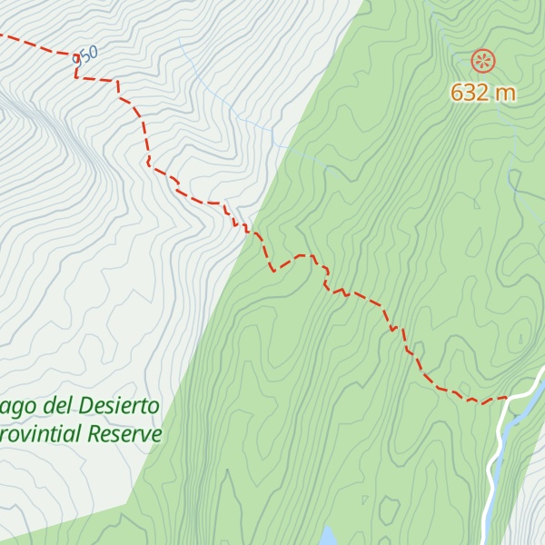 Map of Refugio Valle del Crestón