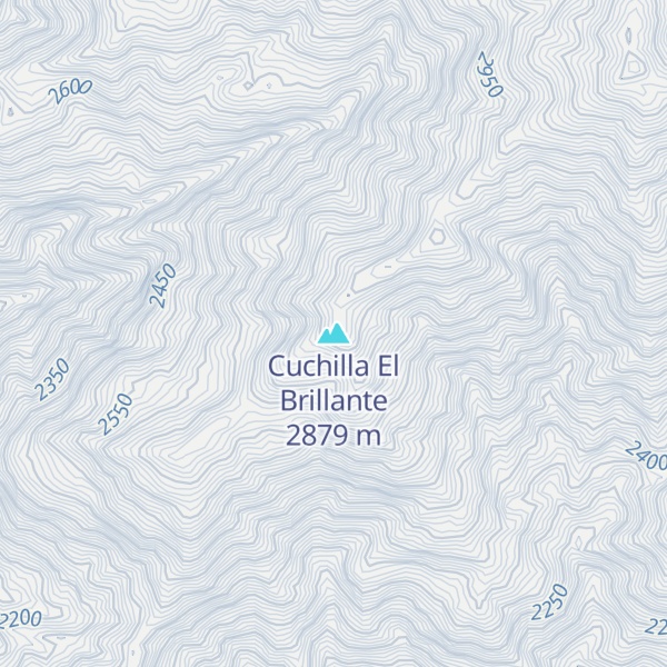 Map of Cuchilla El Brillante