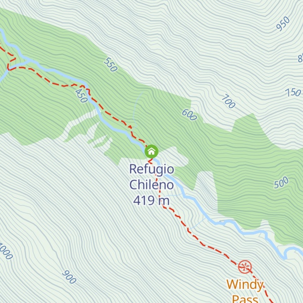 Map of Refugio Chileno