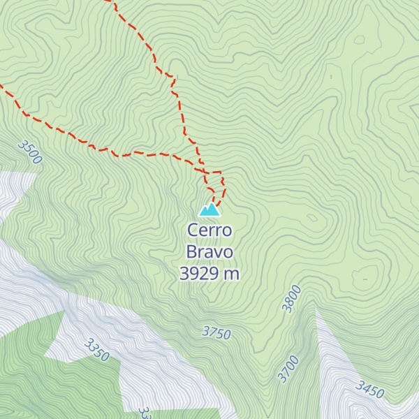 Map of Cerro Bravo